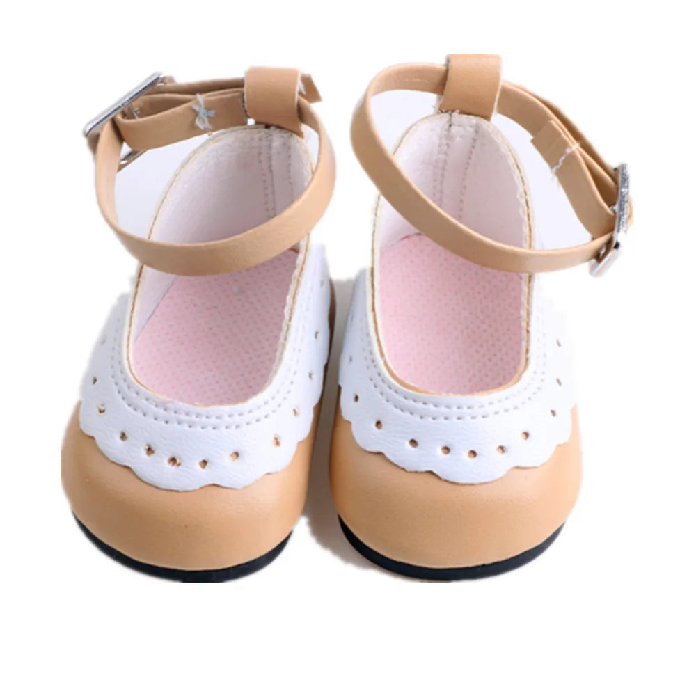 Sweet Pastel Mary-Jane Shoes for 18 in Dolls