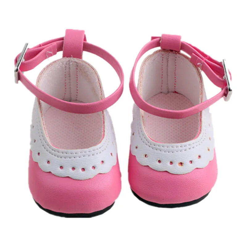 Sweet Pastel Mary-Jane Shoes for 18 in Dolls
