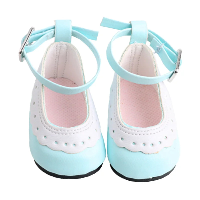 Sweet Pastel Mary-Jane Shoes for 18 in Dolls
