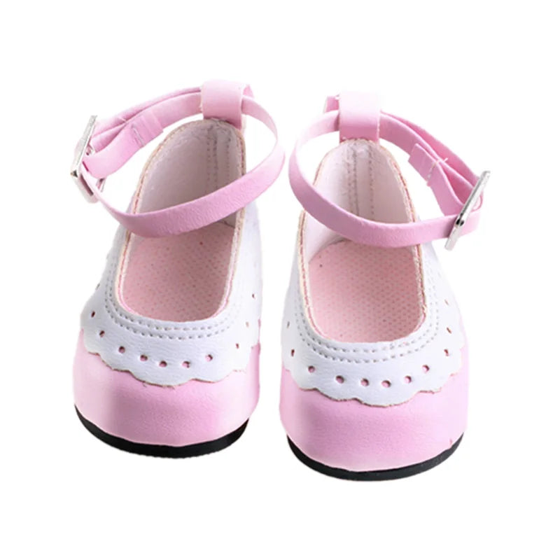 Sweet Pastel Mary-Jane Shoes for 18 in Dolls