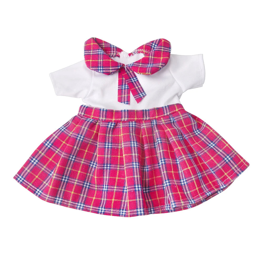 Pink Plaid School Dress for 18 inch Dolls