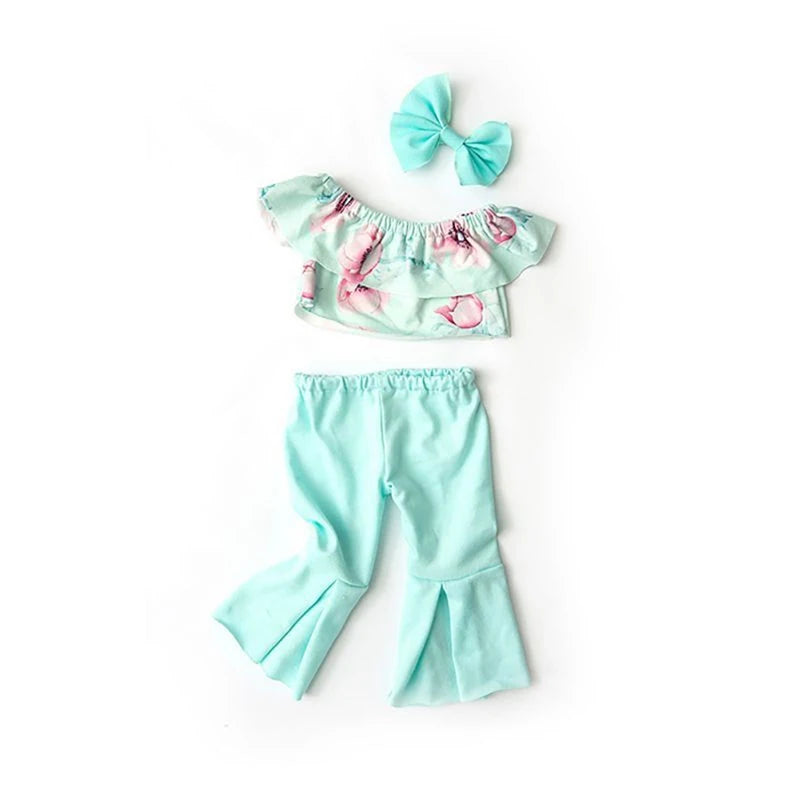 Off-The-Shoulder Top and Matching Flare Pants for 18 in Dolls