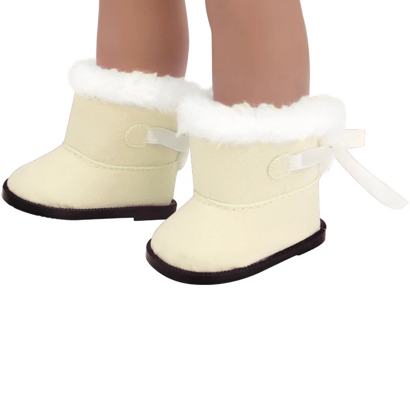Fur-Lined Snow Boots for 18 in Dolls