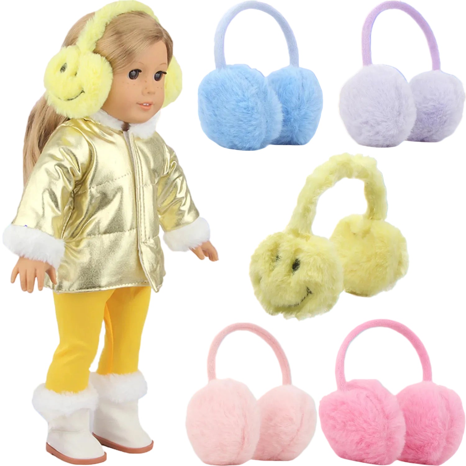 Fluffy Earmuffs for 18 in Dolls