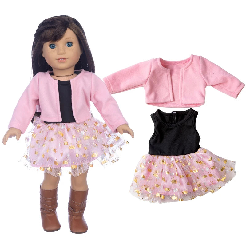 Pretty in Pink Dress and Jacket Set for 18 in Dolls
