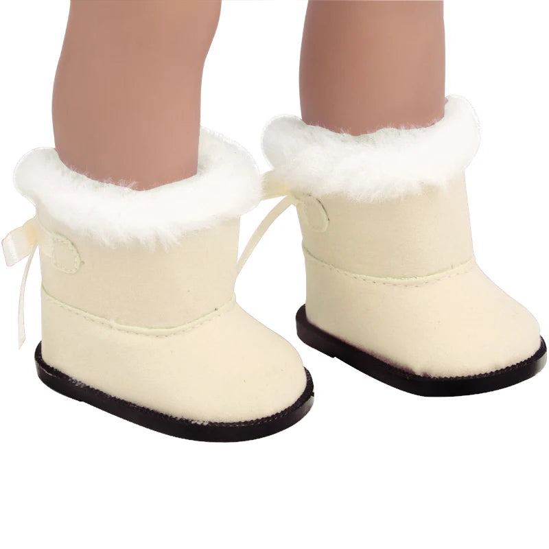 Fur-Lined Snow Boots for 18 in Dolls