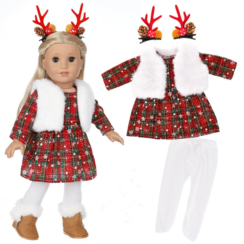 Little Reindeer Outfit Set for 18 in Dolls