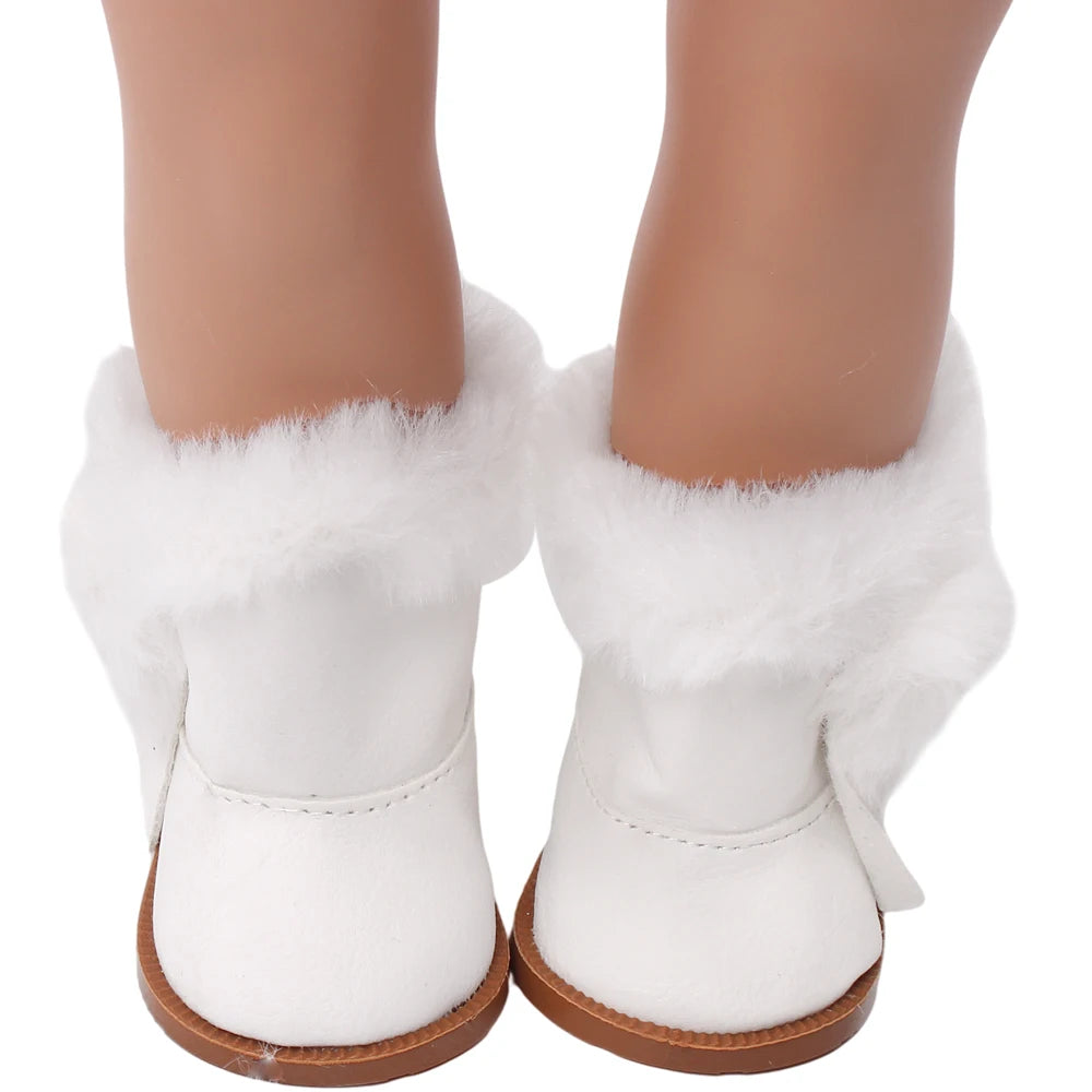 Fur-Lined Snow Boots for 18 in Dolls