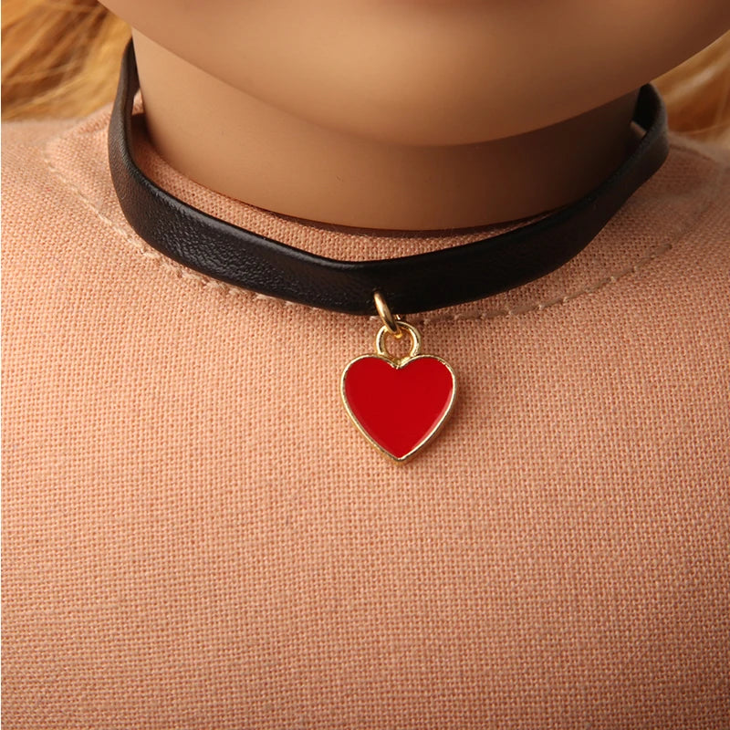 FREE! - Red Heart Choker for 18 in Dolls